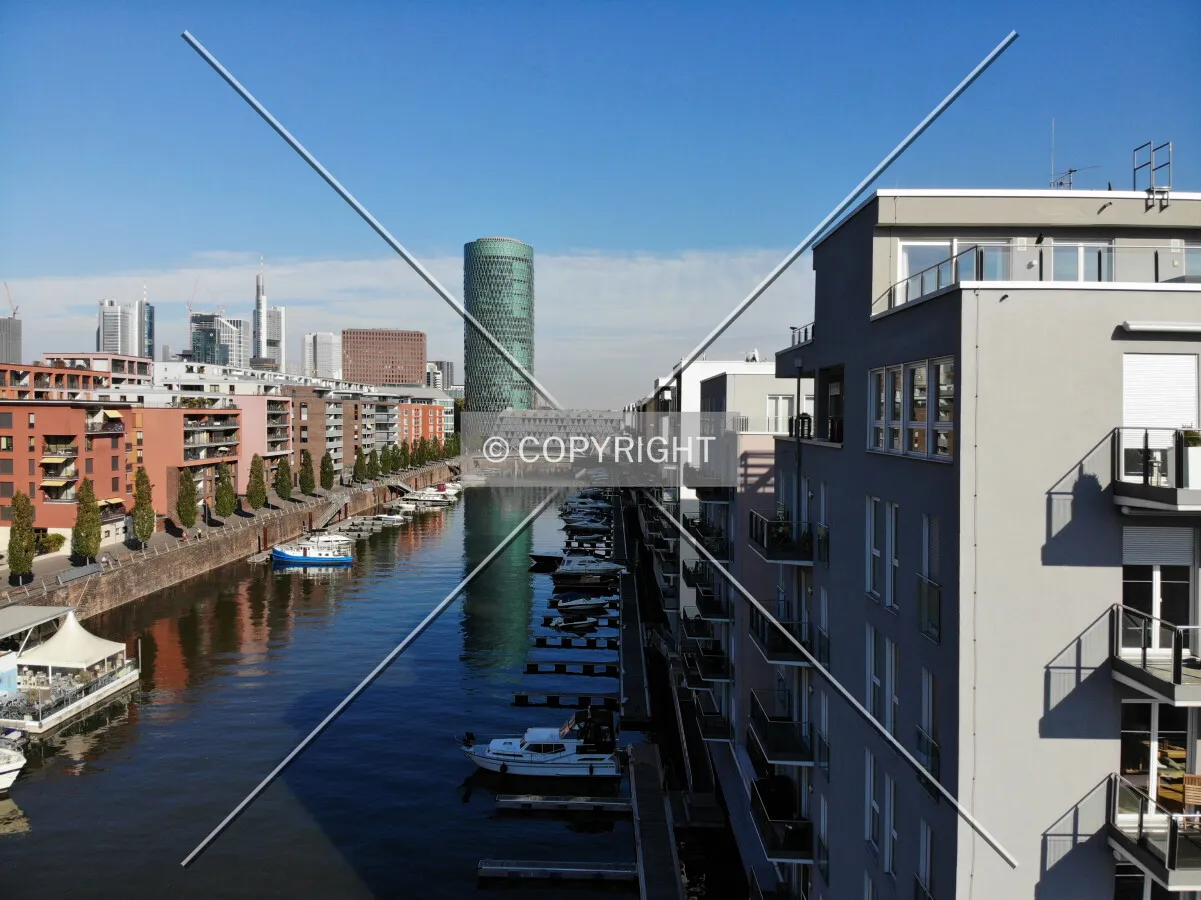The Westhafen development area in Frankfurt