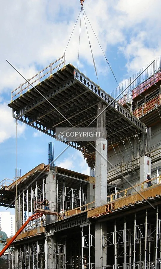 Lowering a floorplate from South Peters Street