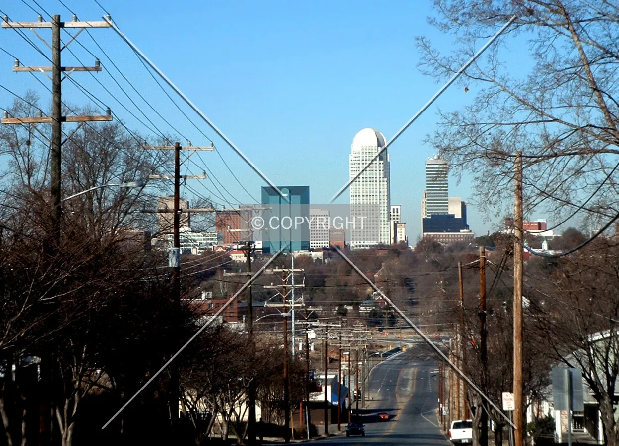 View north along Main Street toward downtown