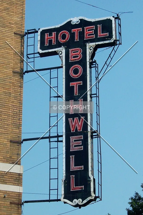 Signage from the northwest