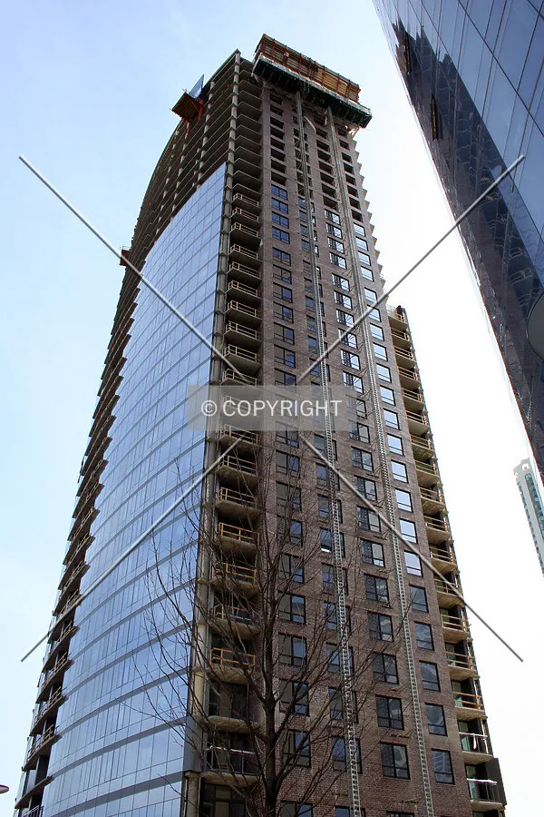 Looking up from the northwest