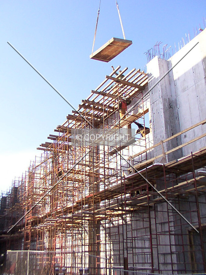 Work on the south wall
