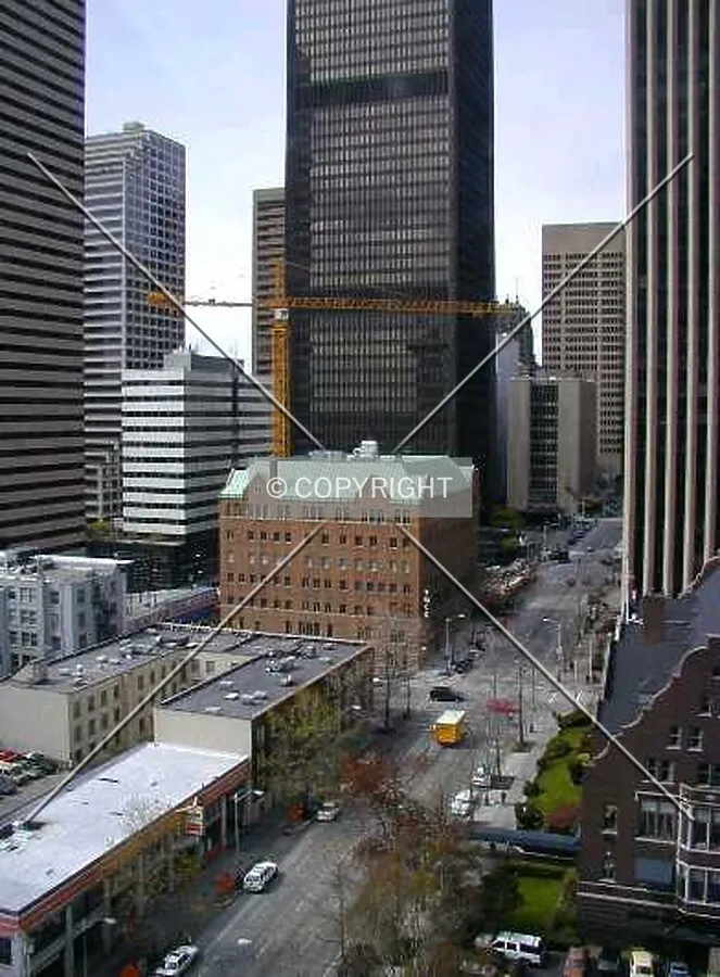 Crane in position April 13, 2001