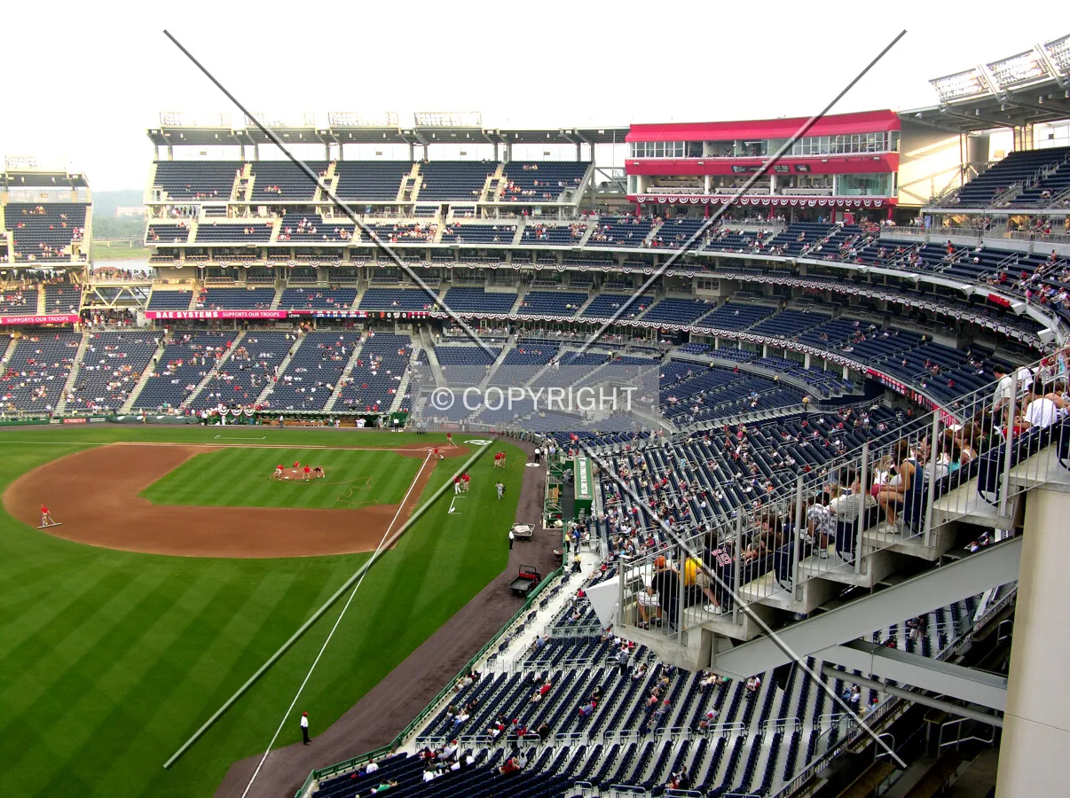 View towards home plate from left field
