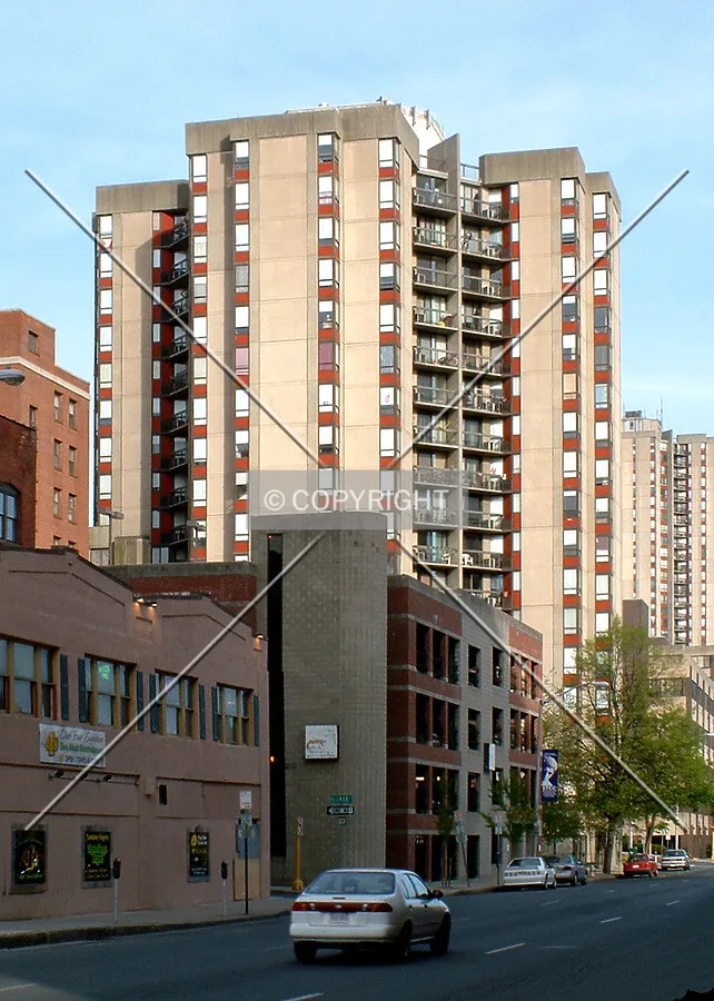 View from the northwest along Dwight Street