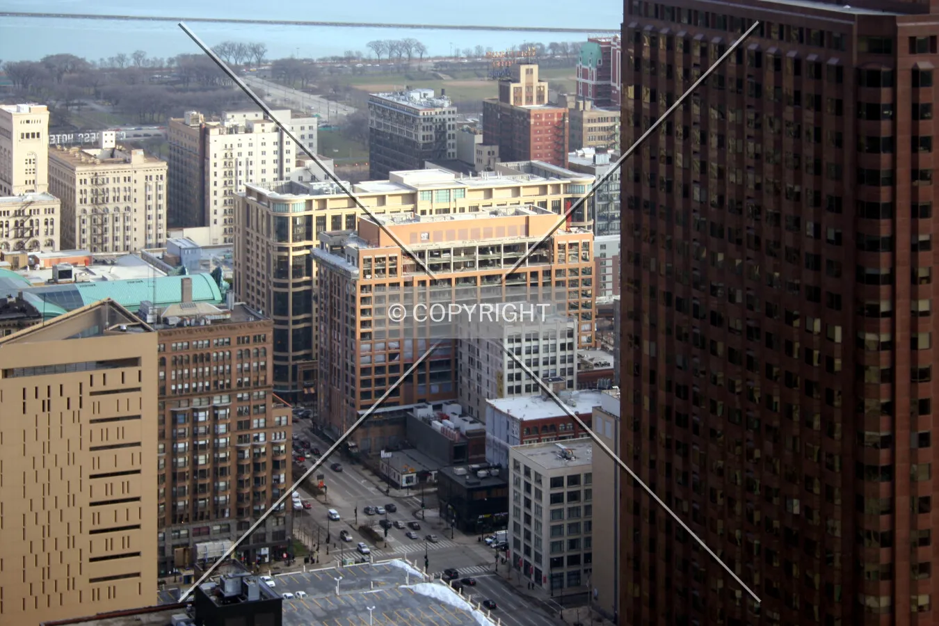 Looking southeast from 311 South Wacker
