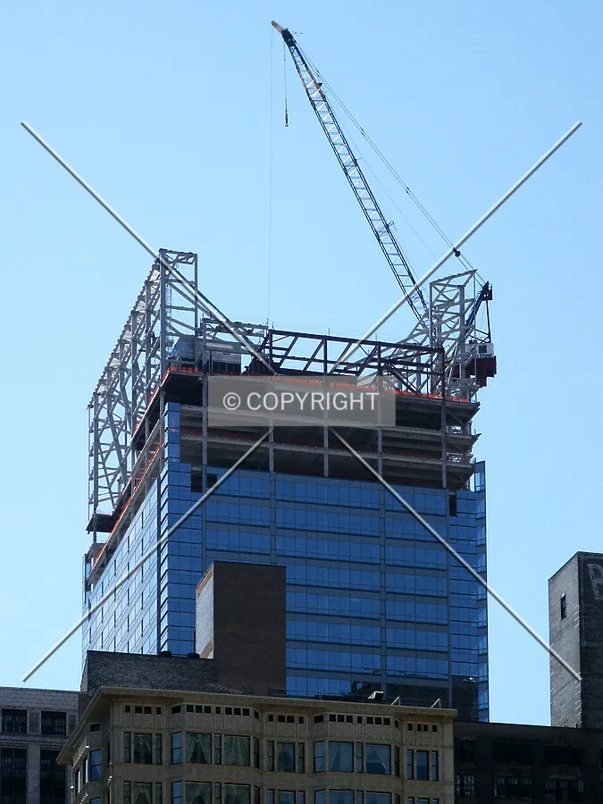 Top of the building from the northeast