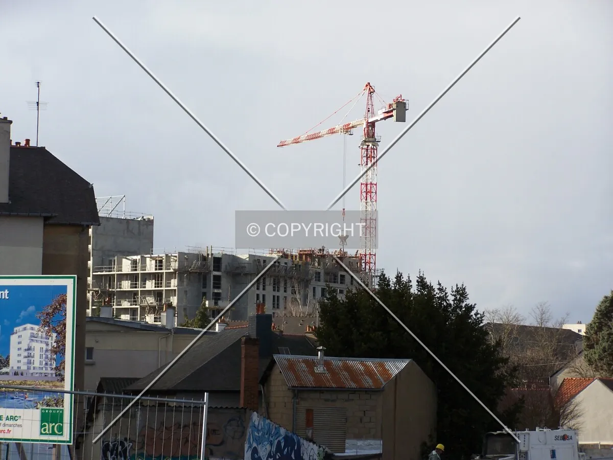 Vue du chantier depuis le Boulevard Villebois-Mareuil