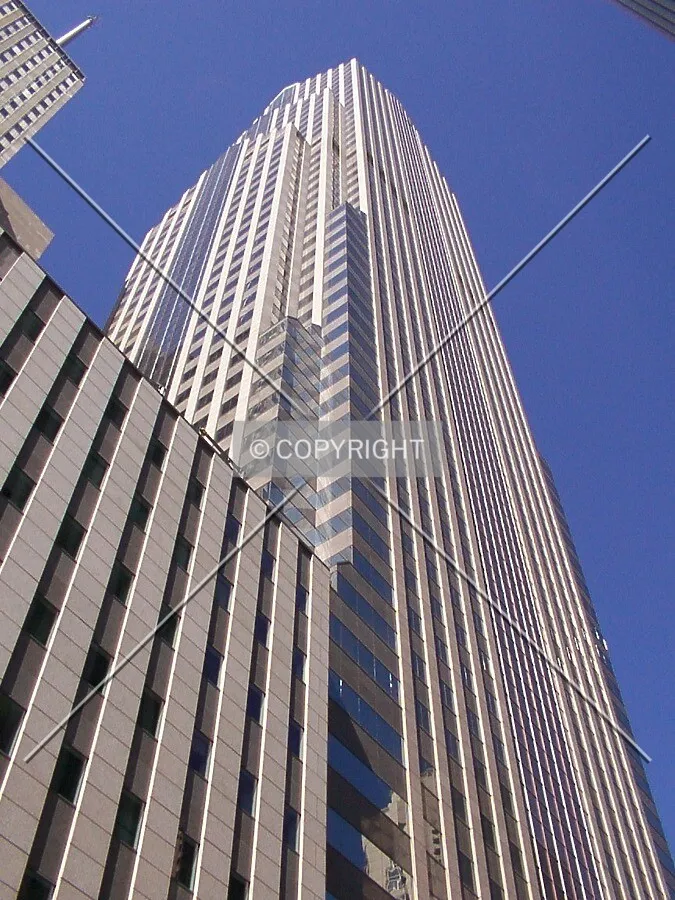 Looking up the southeast corner