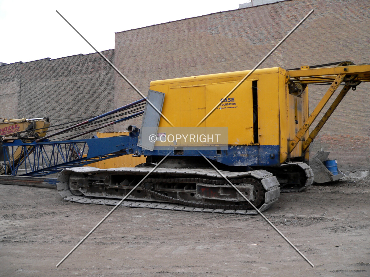 The cab of a caisson crane