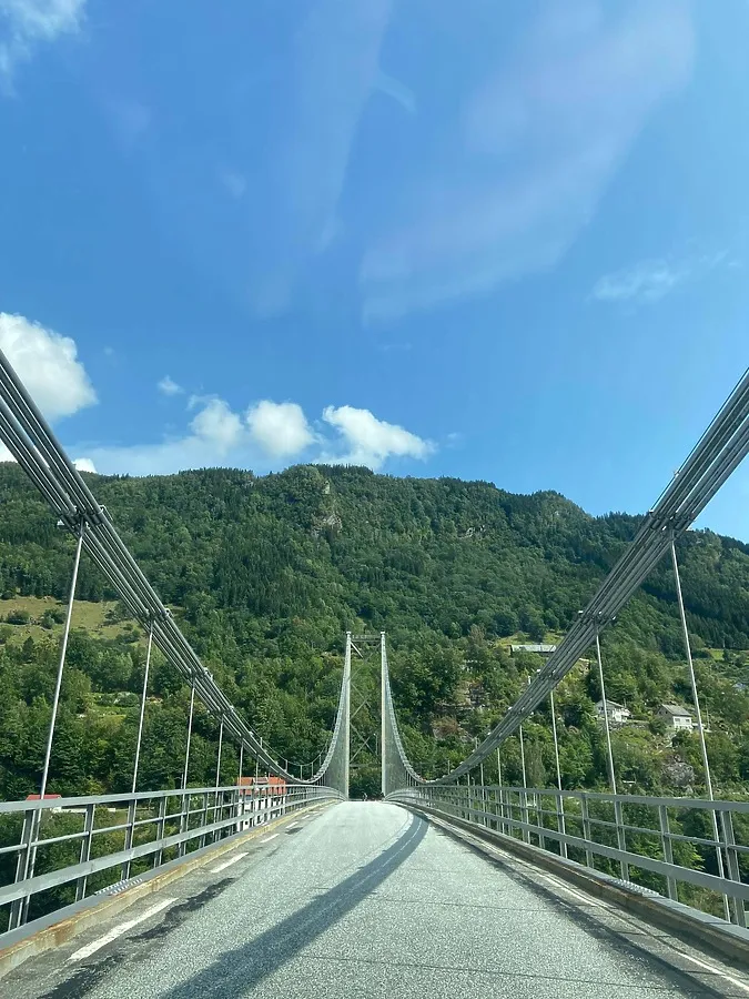Looking across the bridge deck