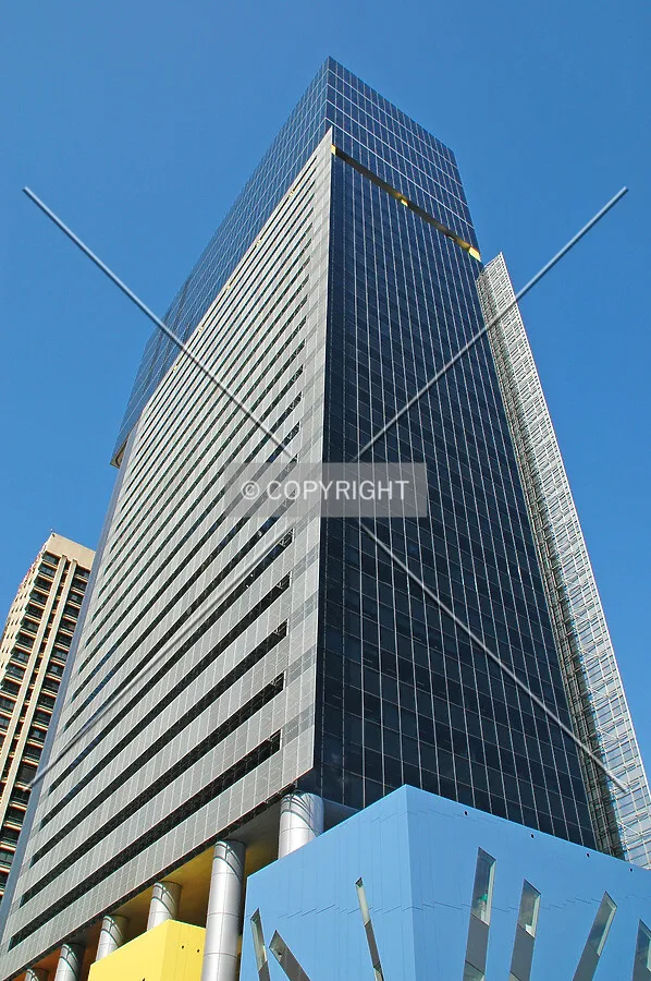 Looking up the west corner