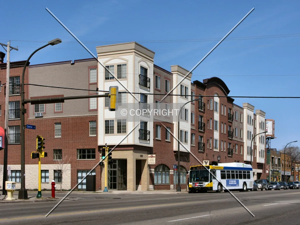 View to the northwest across Central Avenue/19th Avenue NE