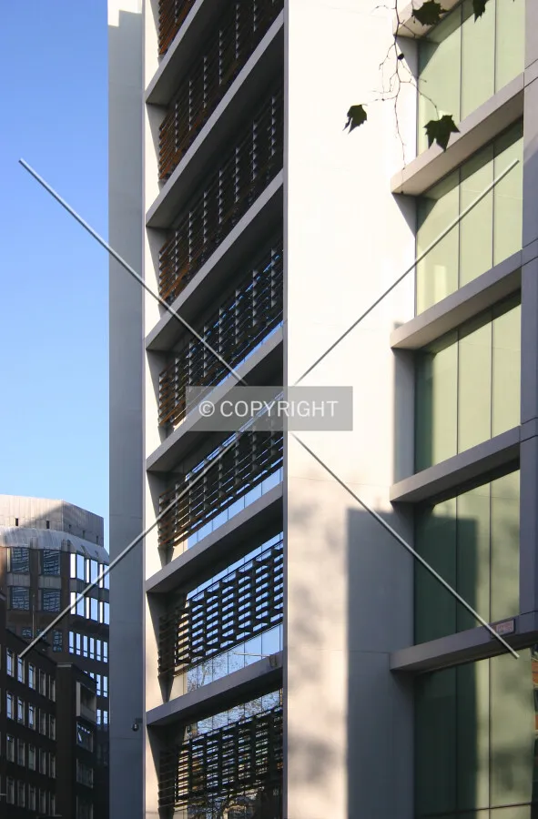 View northeast of the Fetter Lane façade