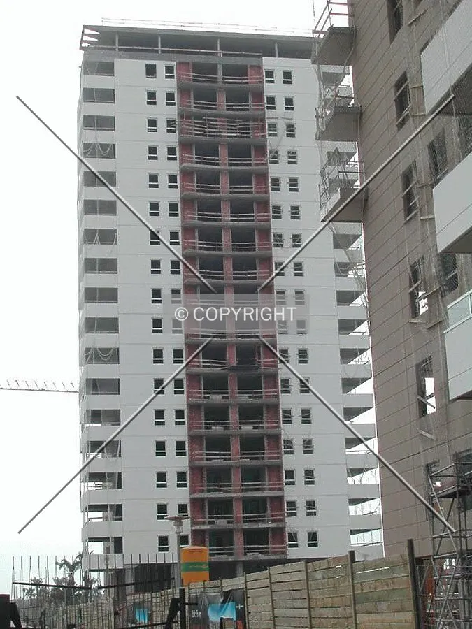 Back view of the building