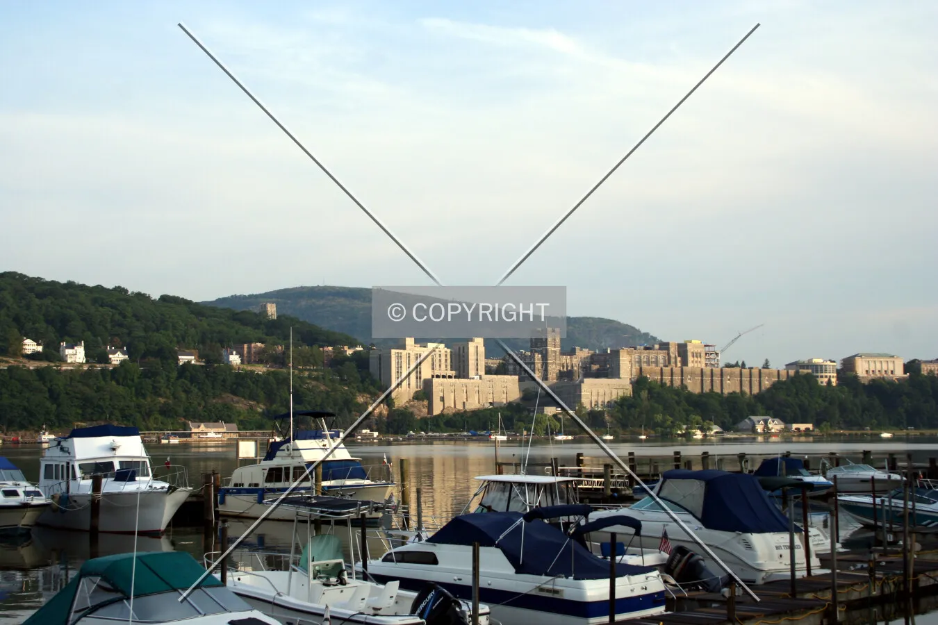 Looking northwest across Hudson River from Garrison harbour