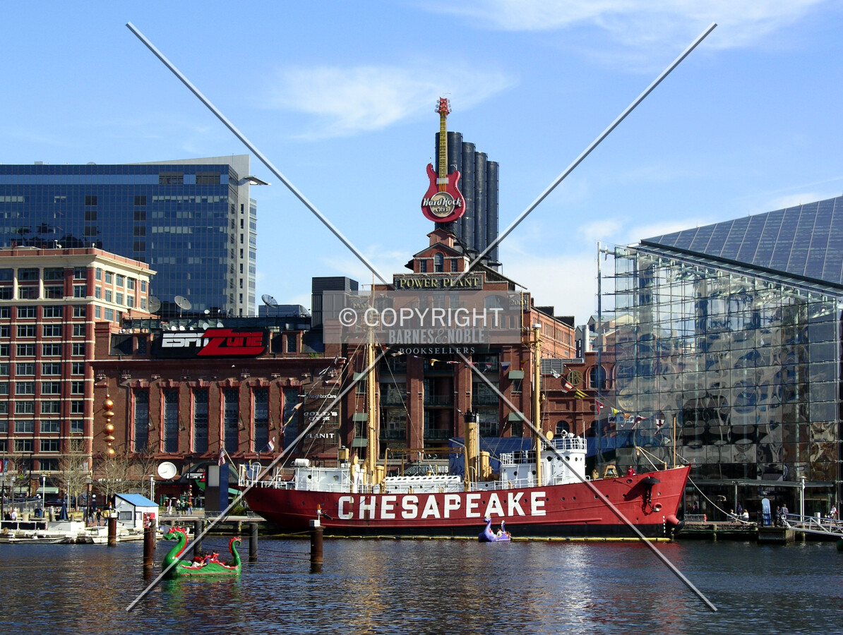 Looking east from Harborplace