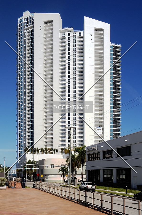 View from the west across Biscayne Boulevard