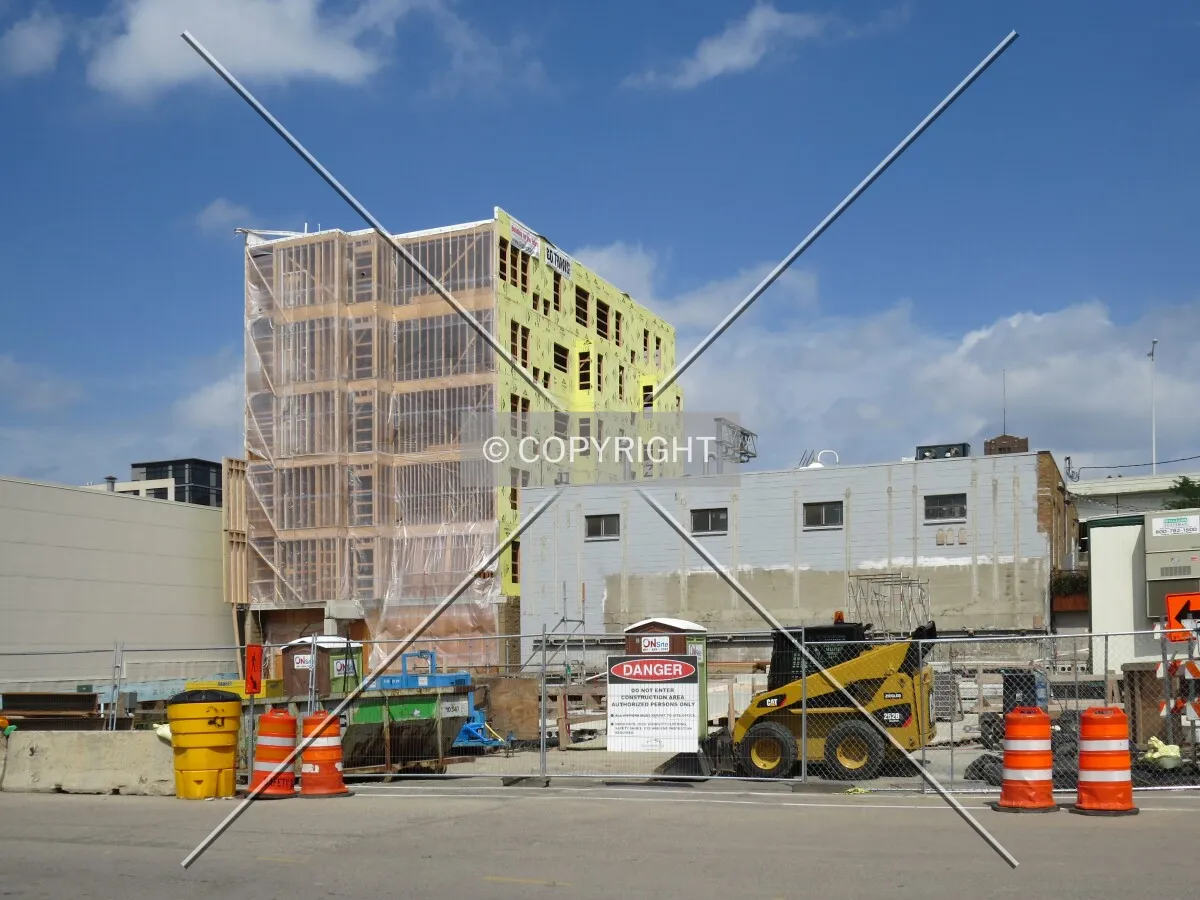View to the north across 5th Street North