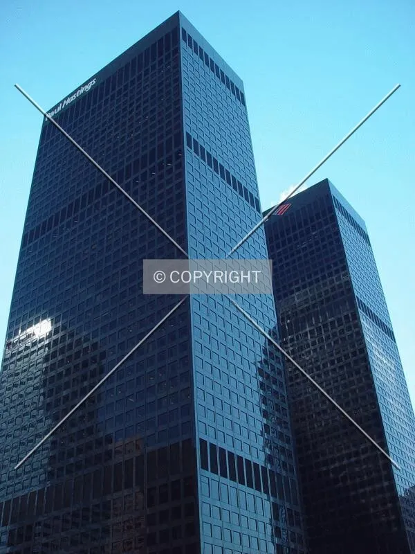 Looking up the twin towers
