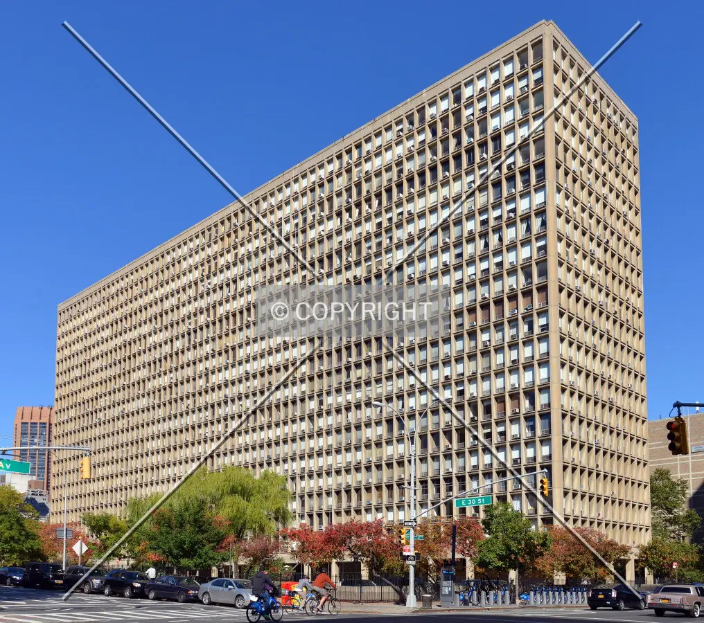 View from the southeast at 30th Street and 1st Avenue