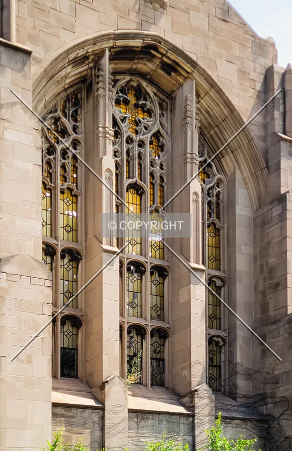 Stained glass windows on the west; July 31, 2021