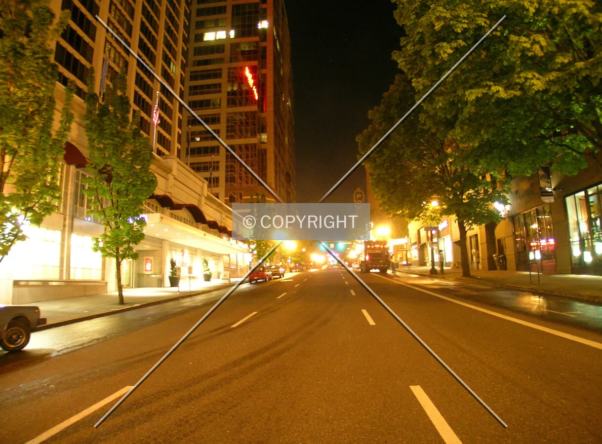 Southern view at night