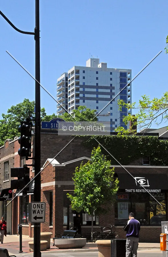 Looking northwest from the intersection of 6th and John Streets