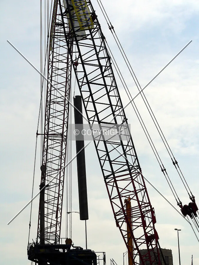 Relocating a secant pile tube