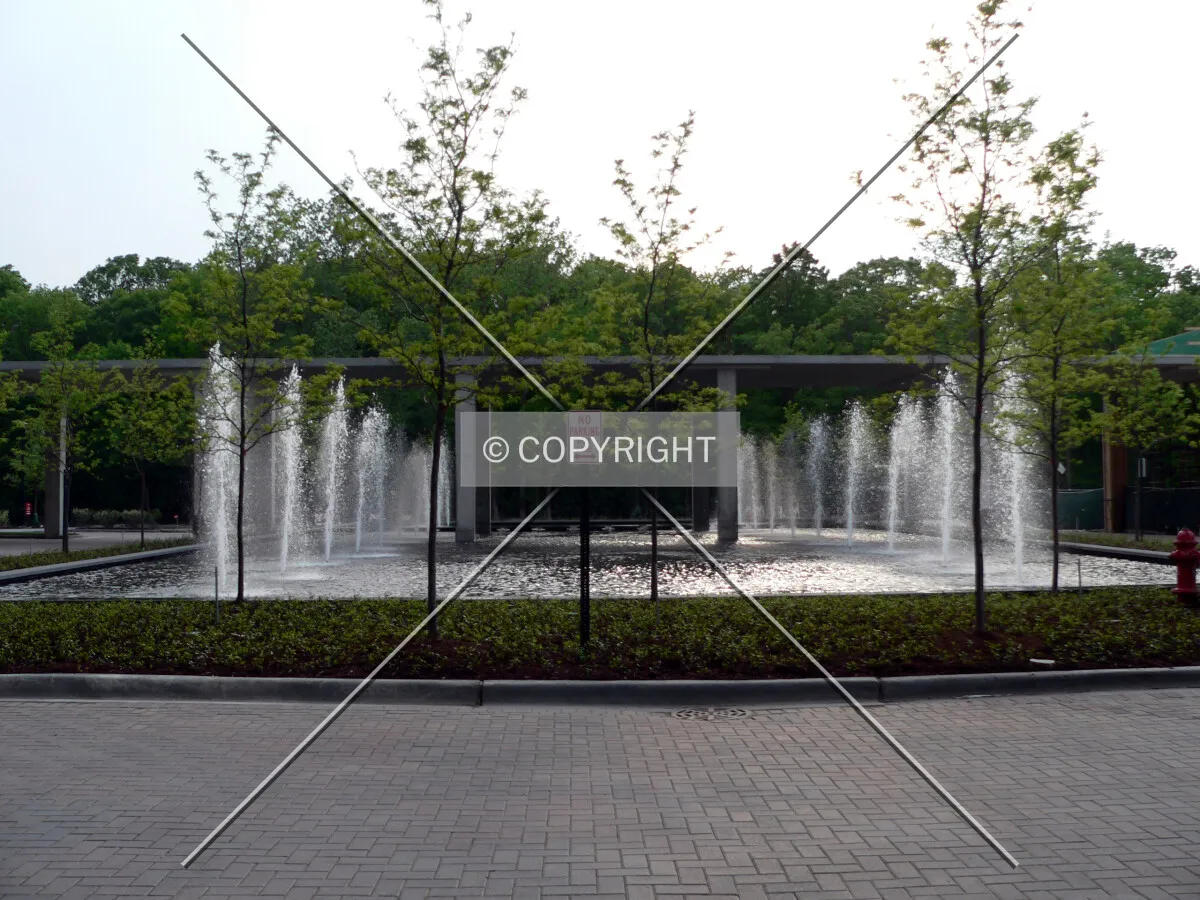 Fountain in front of the complex