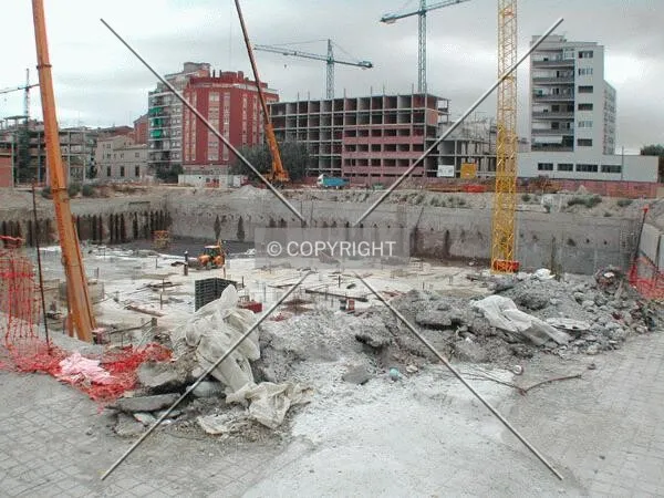 View of the construction site