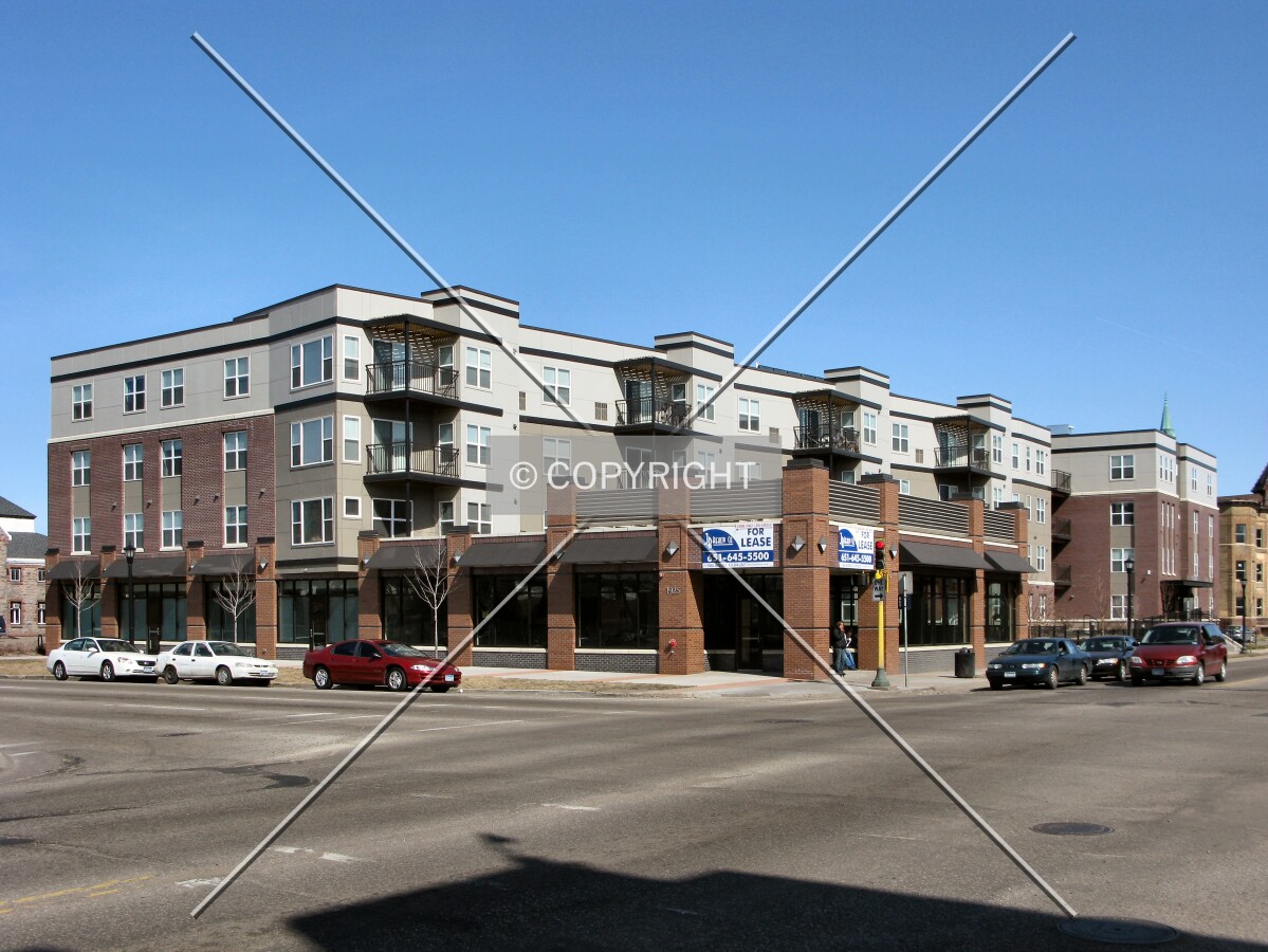 View to the northeast across Portland Avenue and East Franklin Avenue
