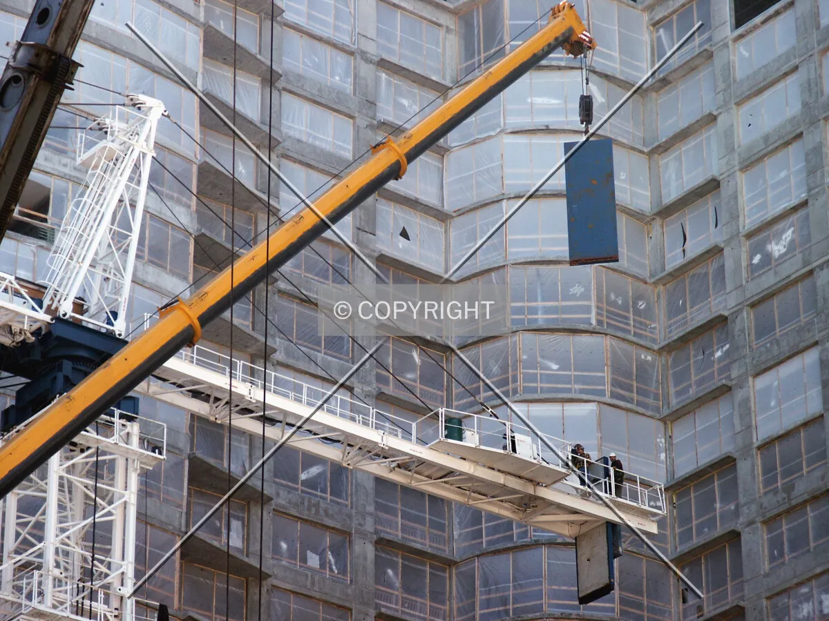 Hoisting the weight away from the crane