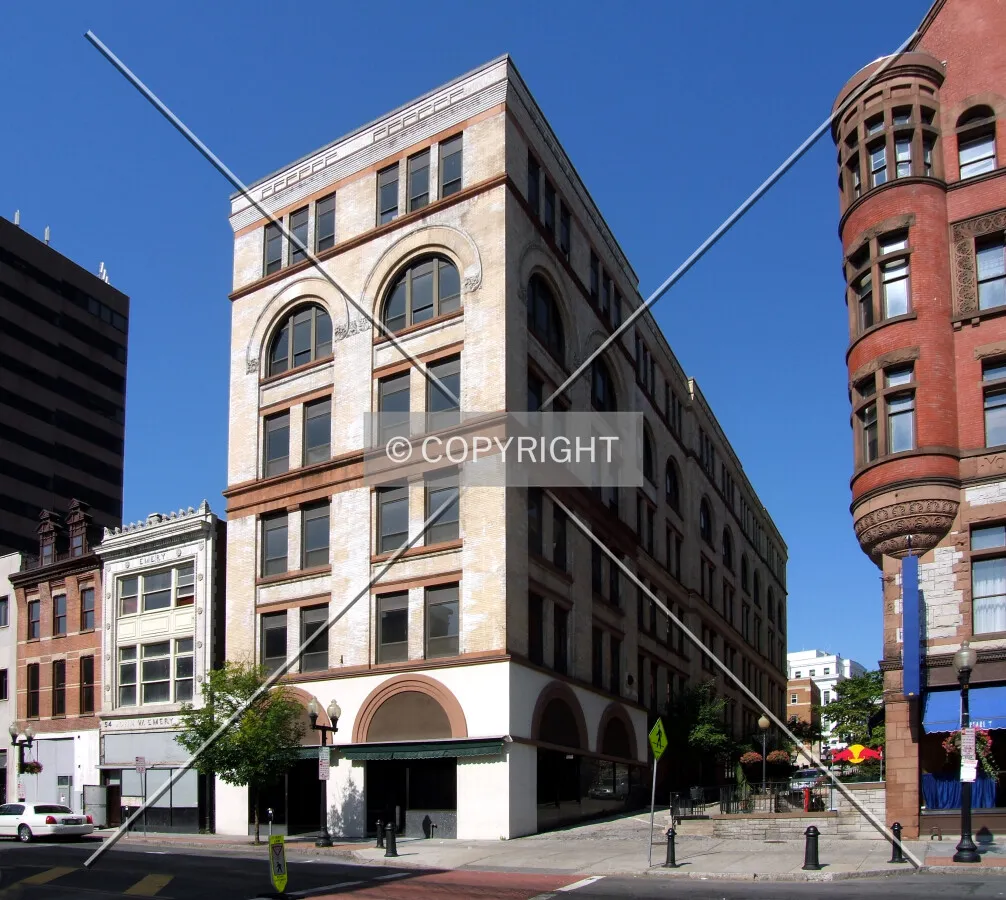 View from the east at North Pearl and Steuben streets