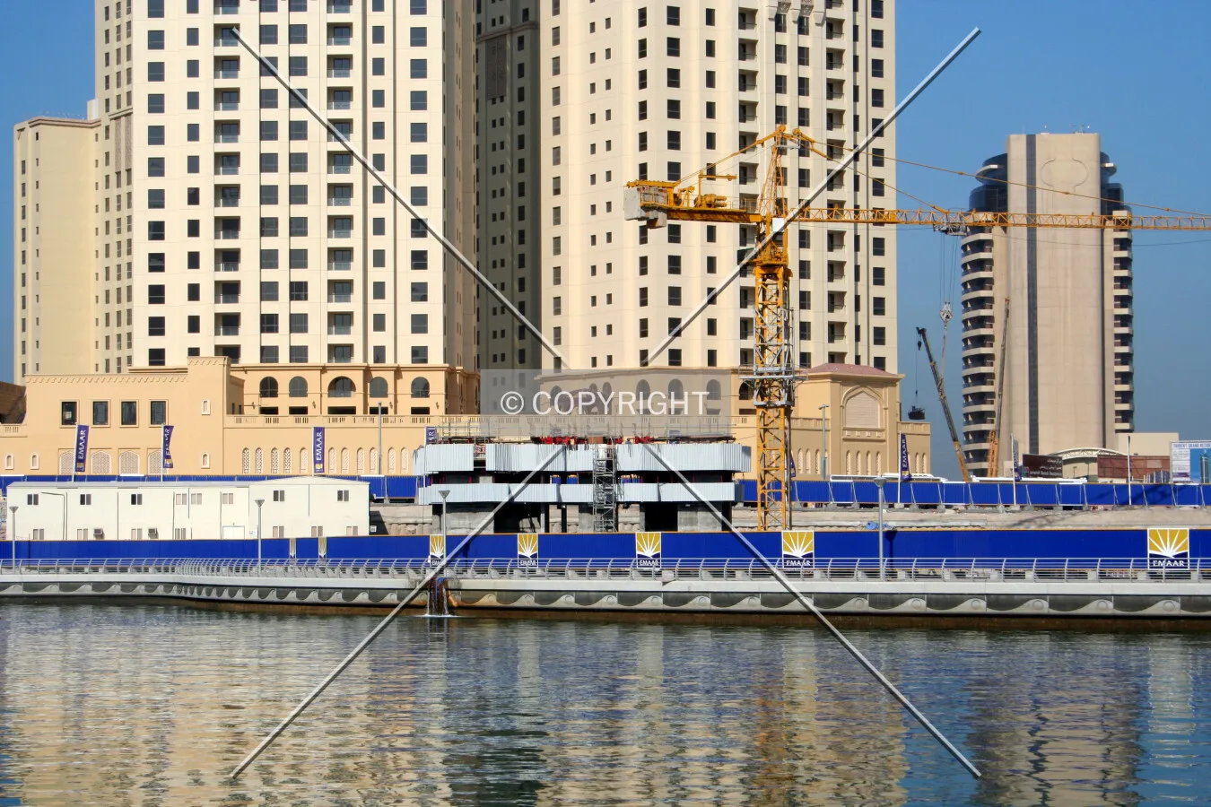 View from across the marina