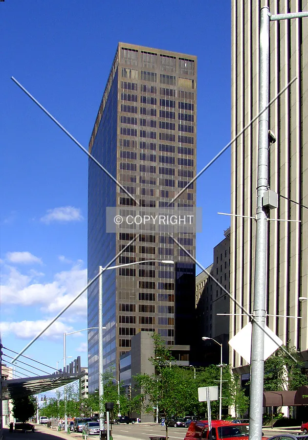 From the west along West 2nd Street