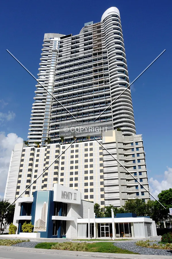Looking up from the east