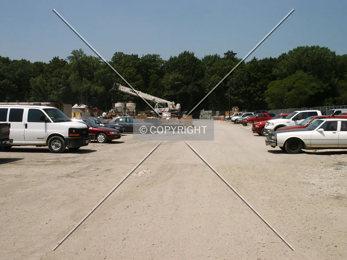 Looking west down the north driveway