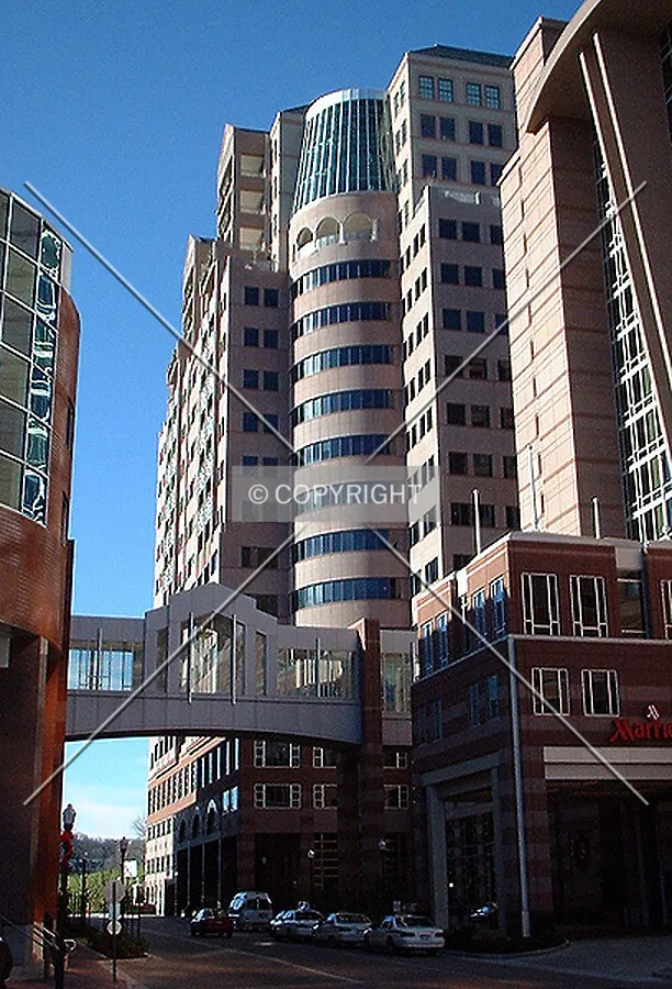 Southeast corner from RiverCenter Boulevard