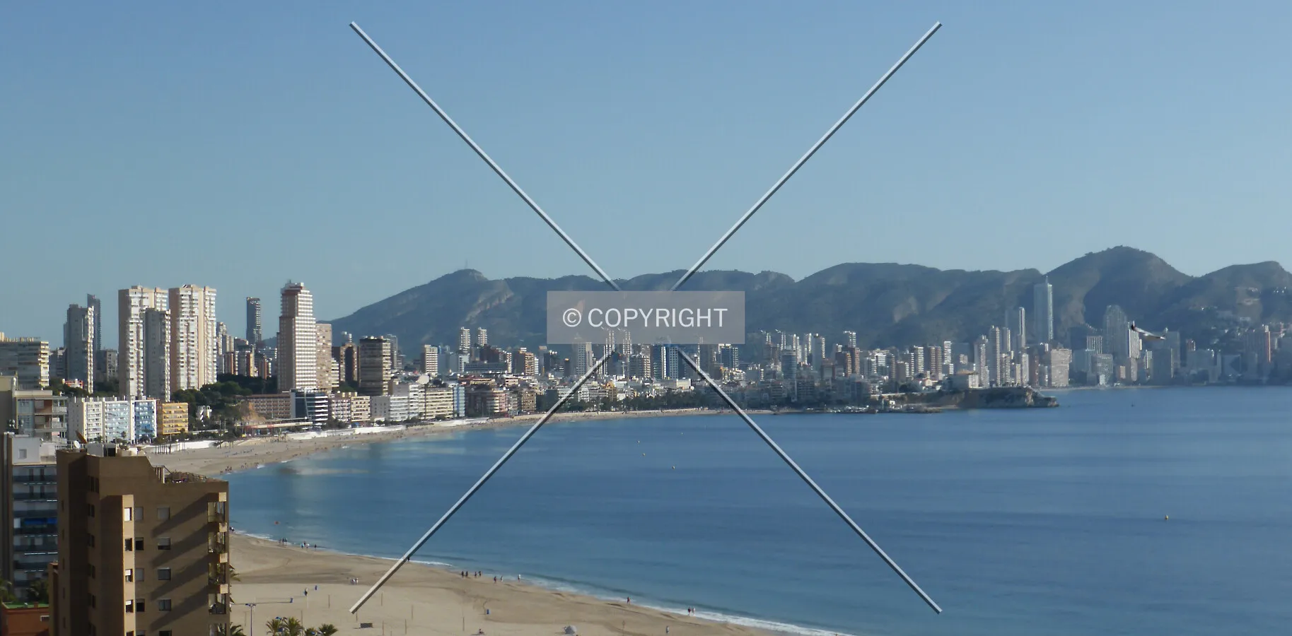 The beach at Benidorm, Spain