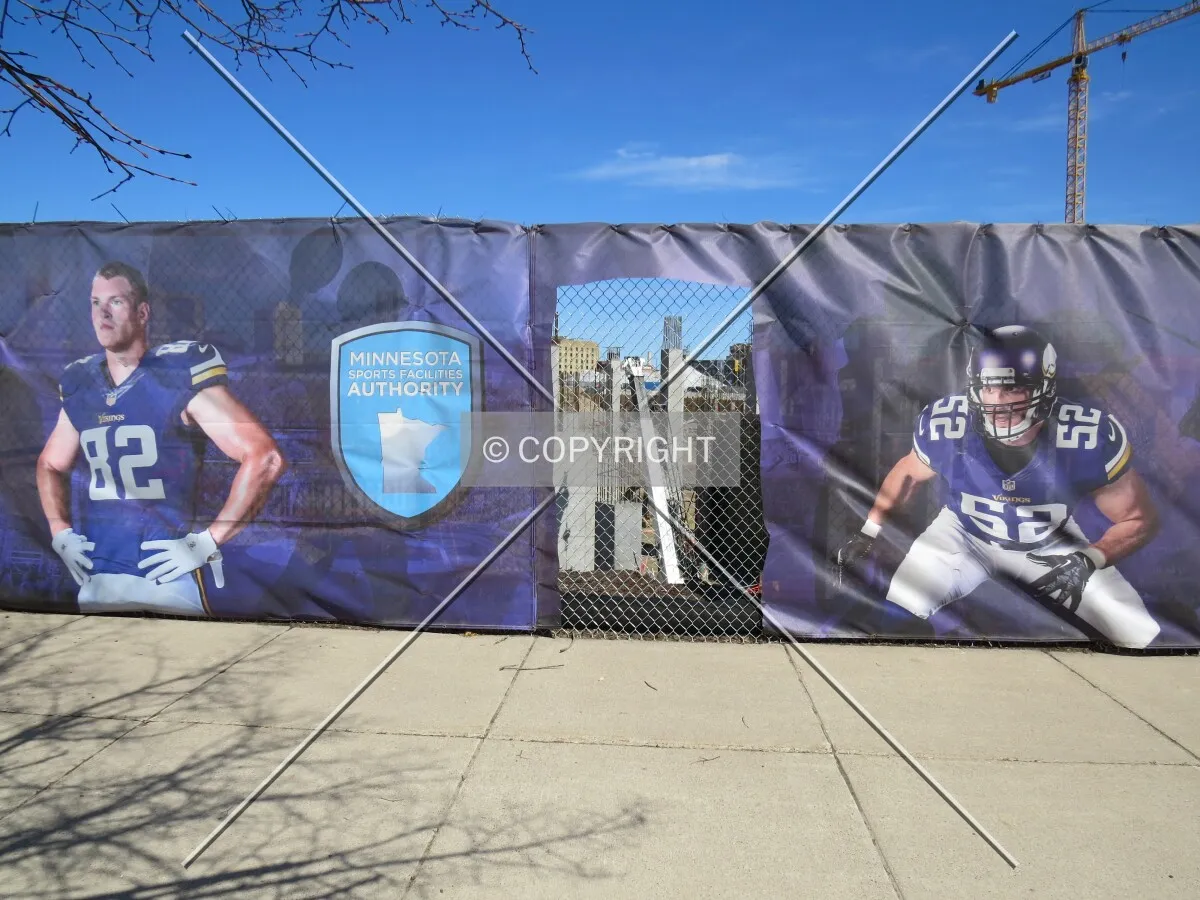 Graphic banner with cutout view