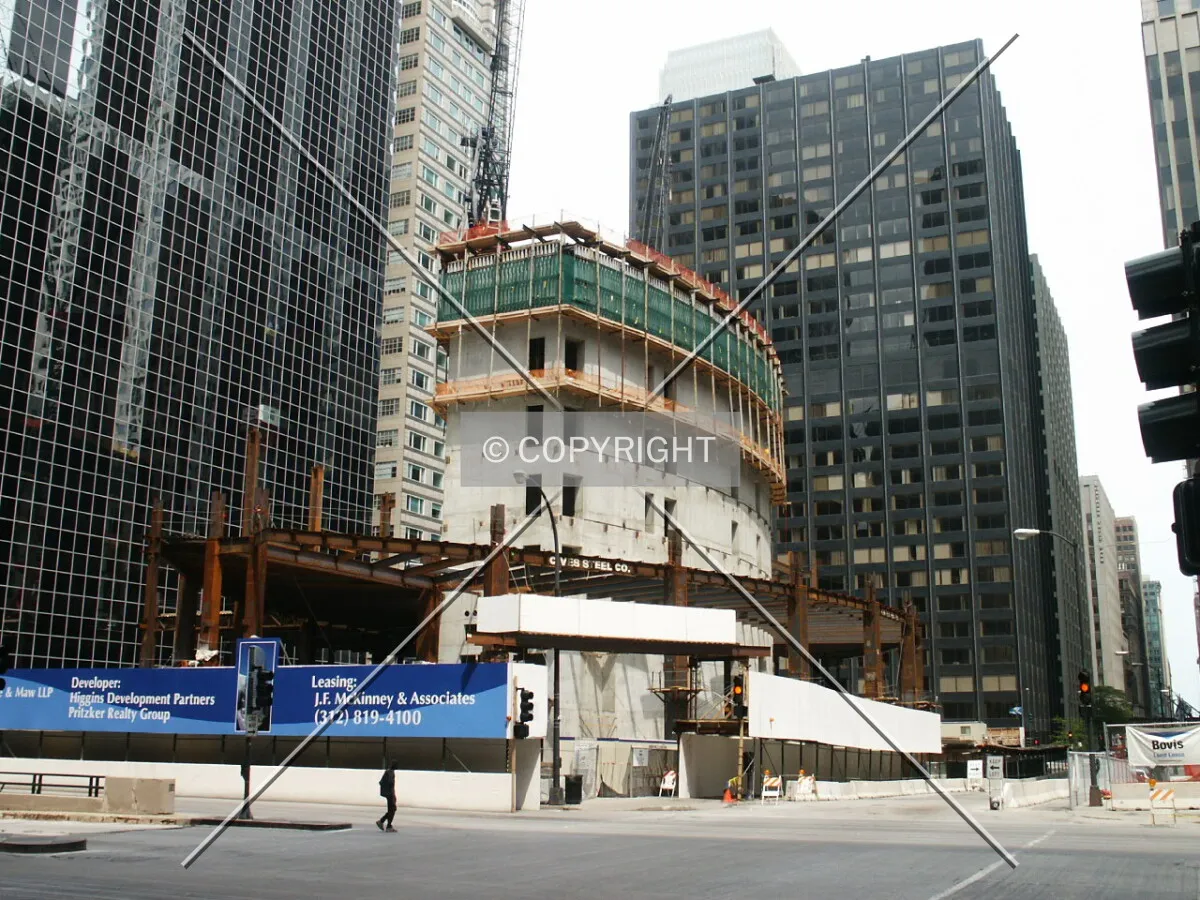 View from Monroe Street looking across Wacker Drive