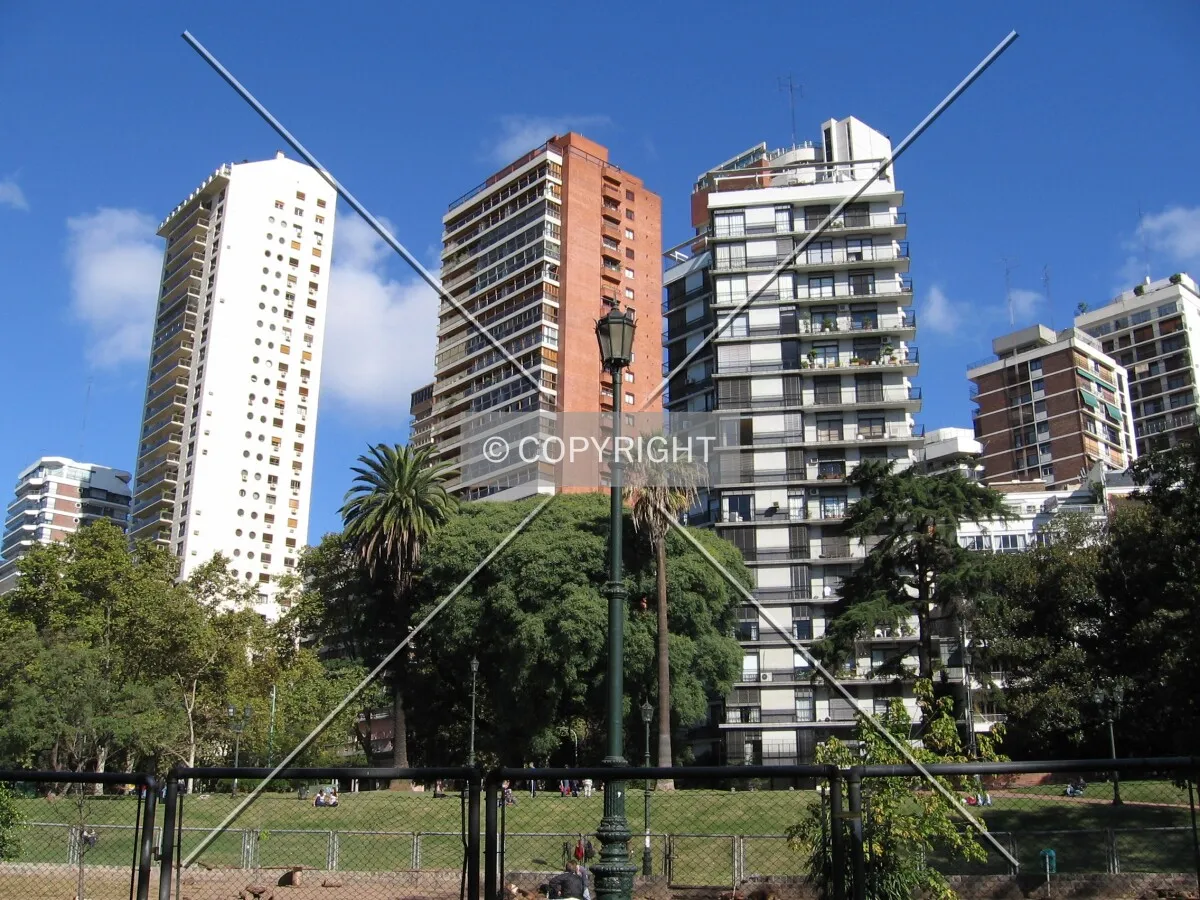 Towers front Belgrano train station