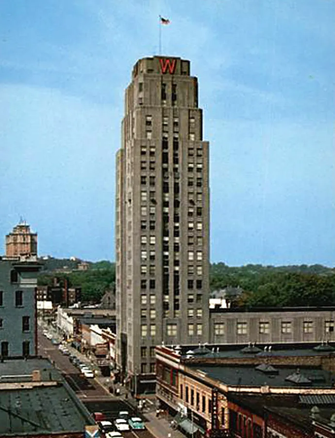 Vintage view from the southeast
