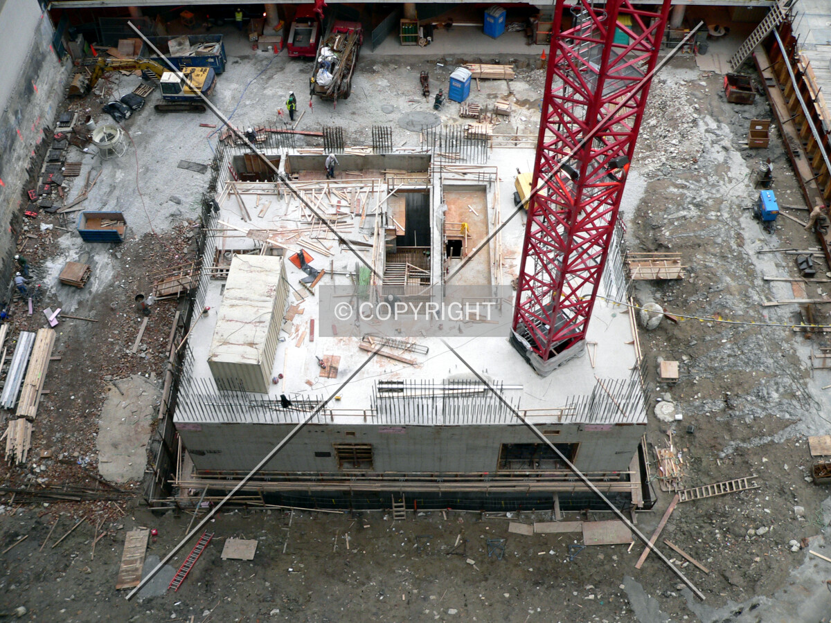 View of the site from the 10th floor of the Transportation Building