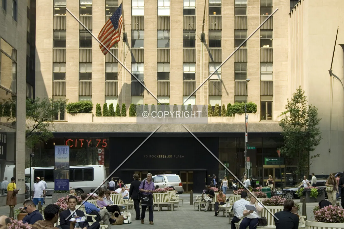 The base from Rockefeller Plaza