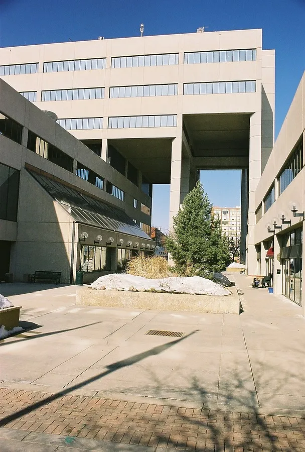 Plaza area ajoining 8th Street
