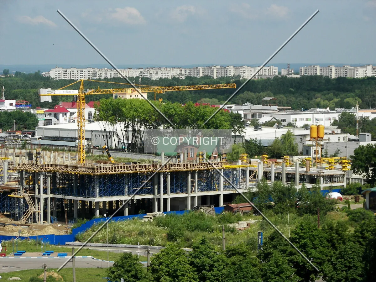 Elevated view from the east
