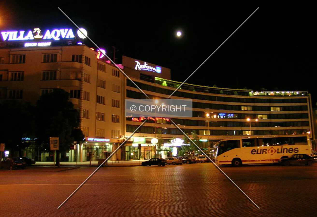 Southwestern view at night
