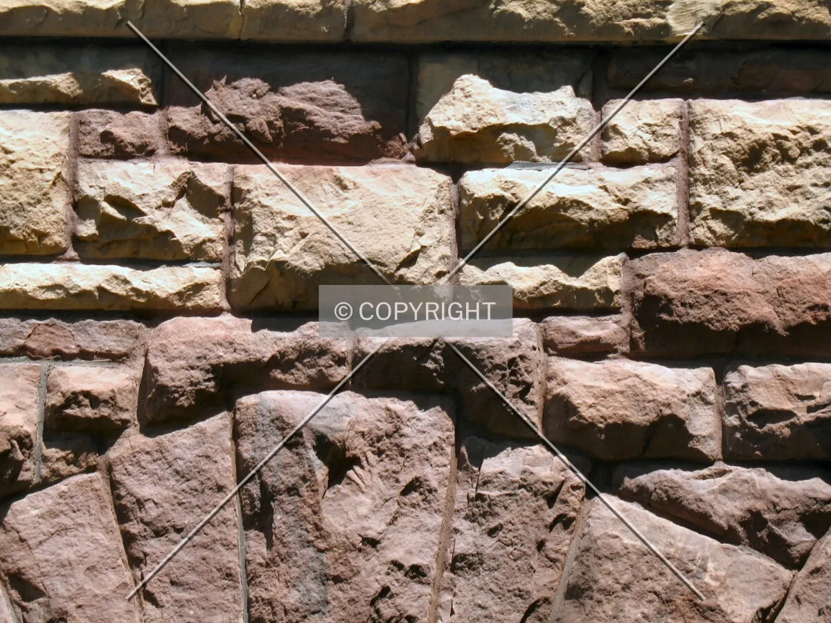 Rough stone facade